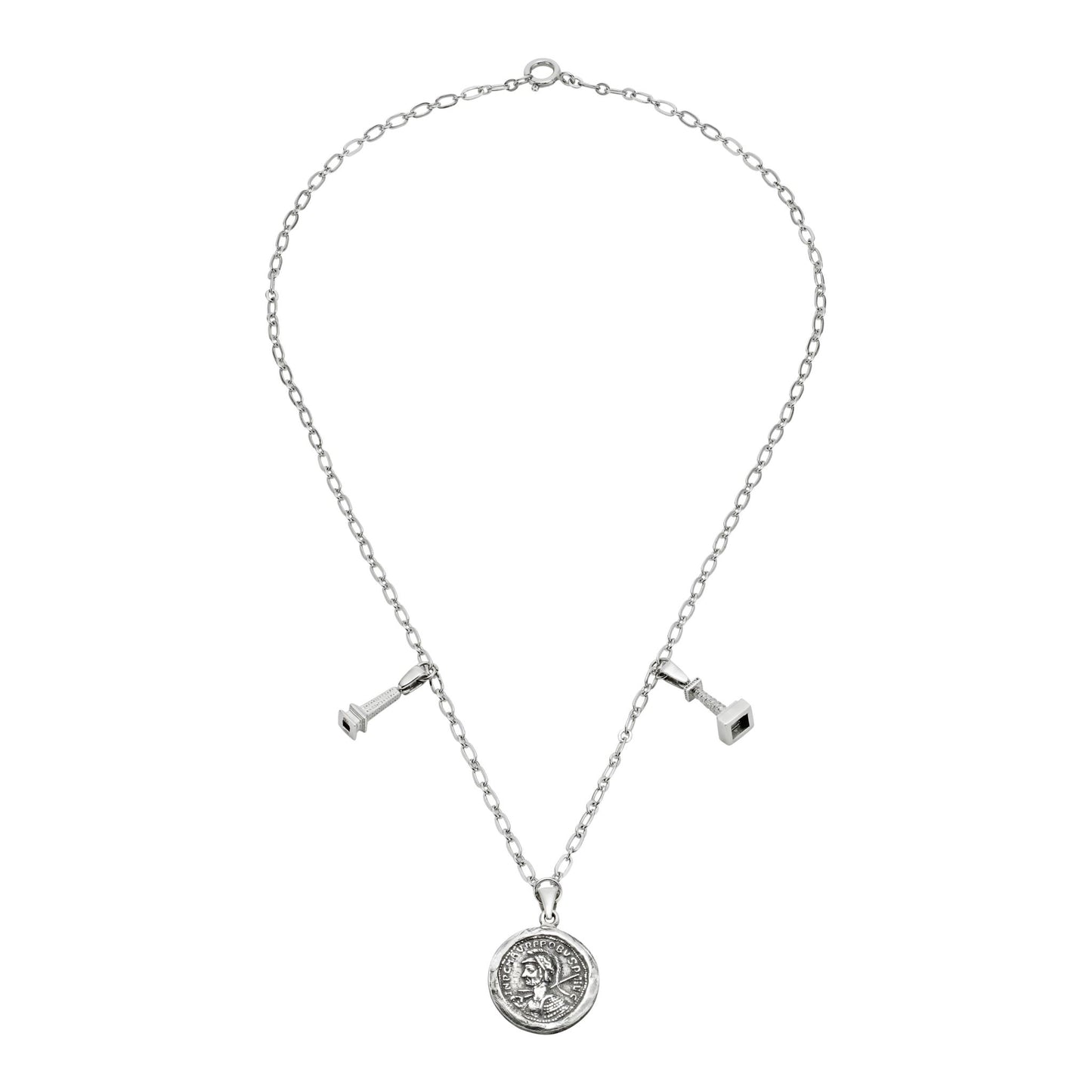 Necklace with 3 pendants 925 Sterling Silver