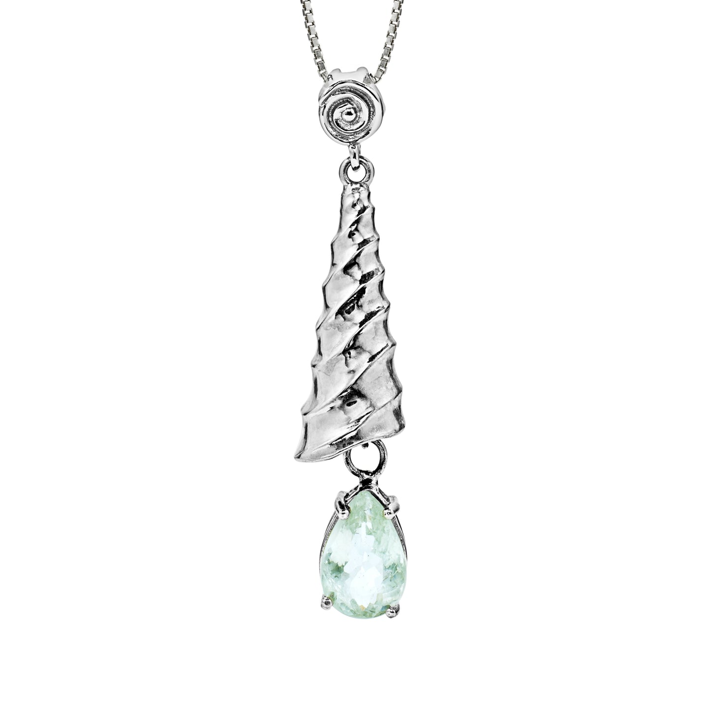 Pendant 925 Sterling Silver with aquamarine