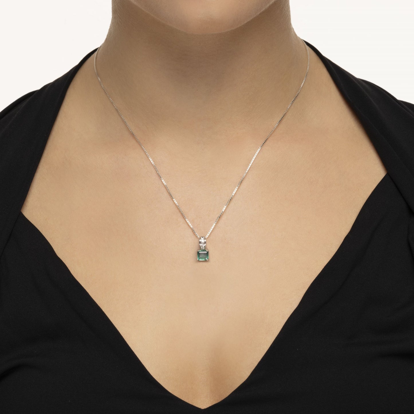 Pendant 925 Sterling Silver Emerald