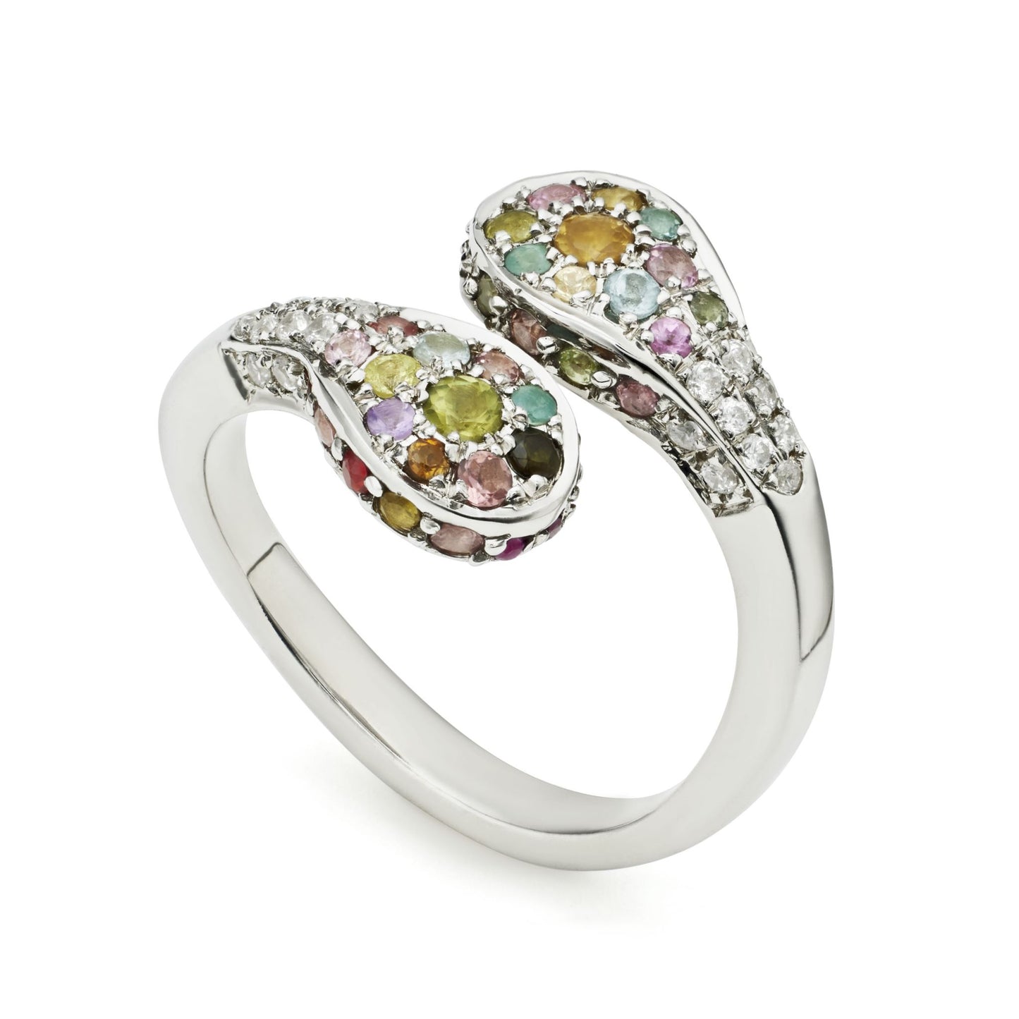 Contrarié Ring 925 Sterling Silver Sapphires