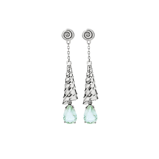 Earrings 925 Sterling Silver Aquamarines