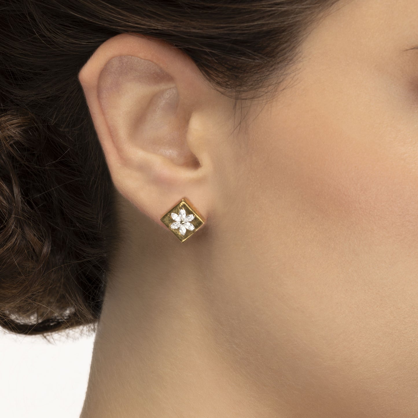 Earrings 925 Sterling Silver gold-colored