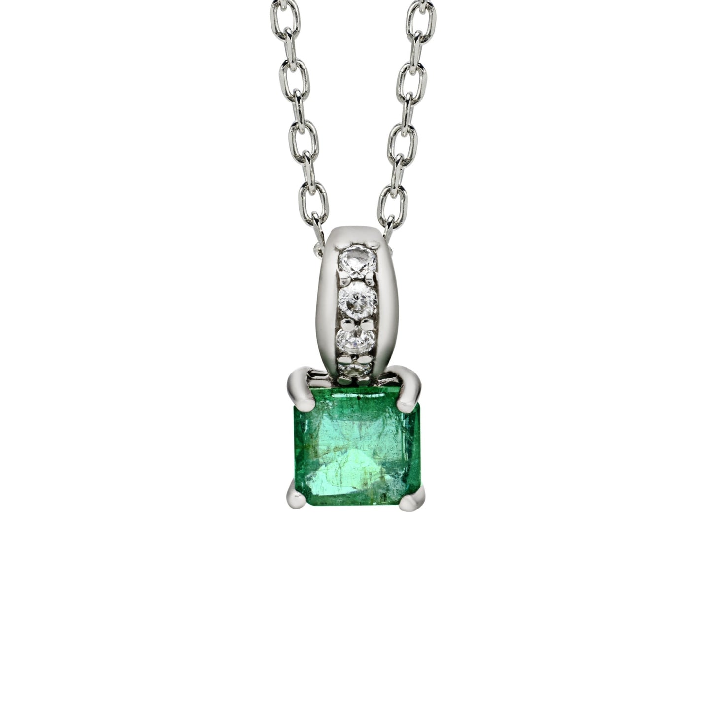 Pendant 925 Sterling Silver Emerald