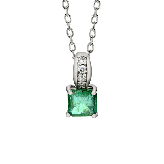 Pendant 925 Sterling Silver Emerald
