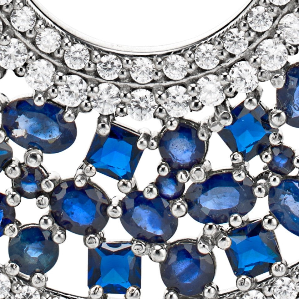 Pendant 925 Sterling Silver with Sapphires