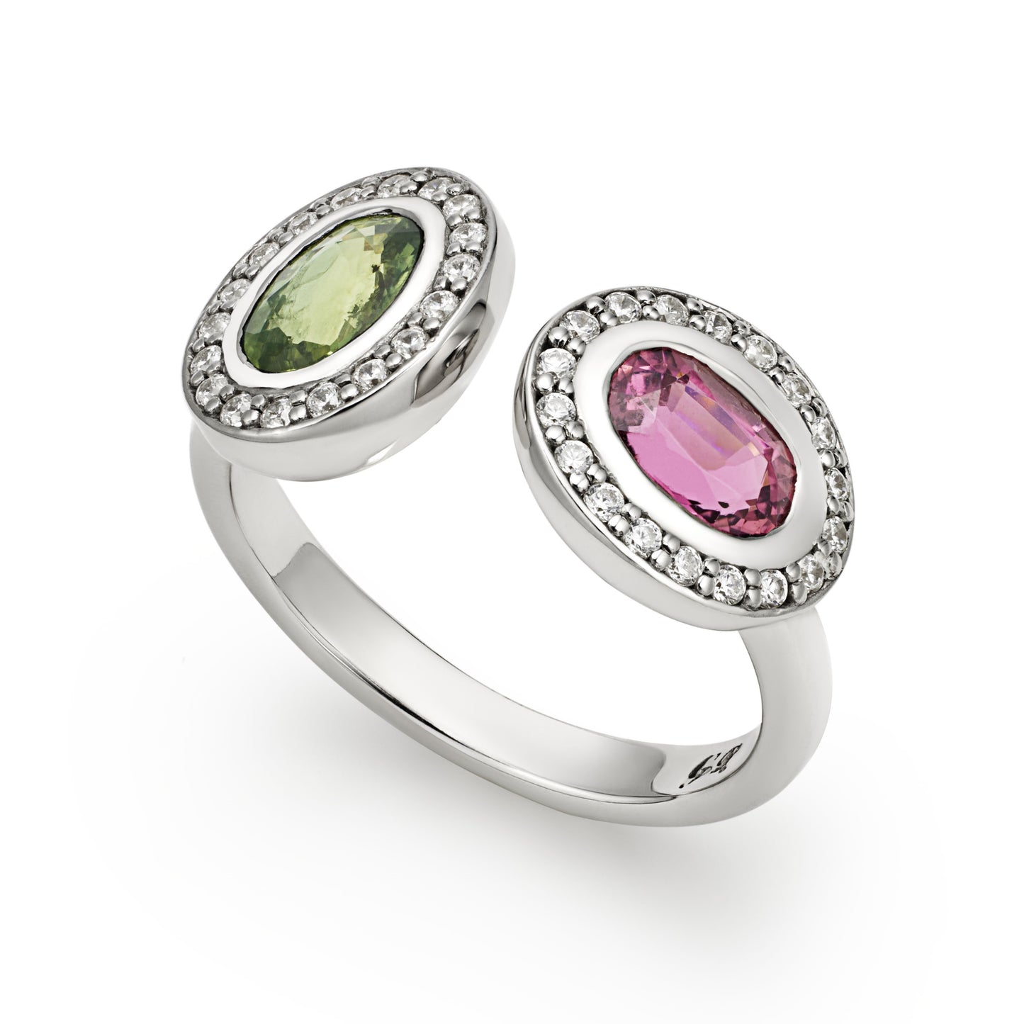 Contrarié ring 925 Sterling Silver Tourmalines