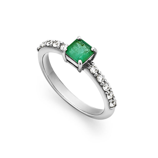 Ring 925 Sterling Silver Emerald