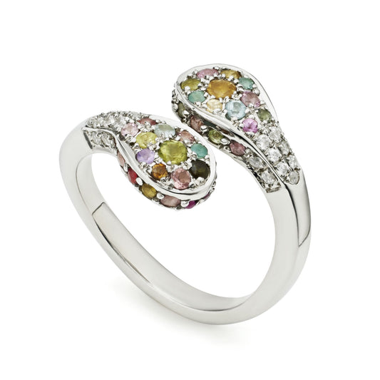 Contrarié Ring 925 Sterling Silver Sapphires
